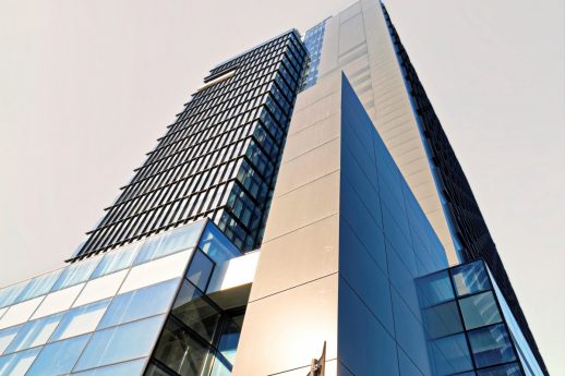 Corporate Travel architecture blue building