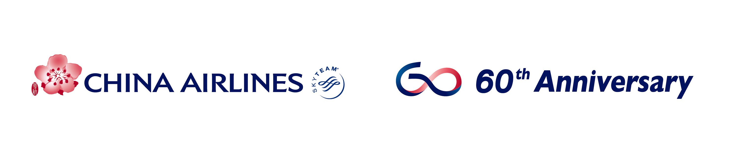 China Airlines Online Sales 60周年CI logo Horz