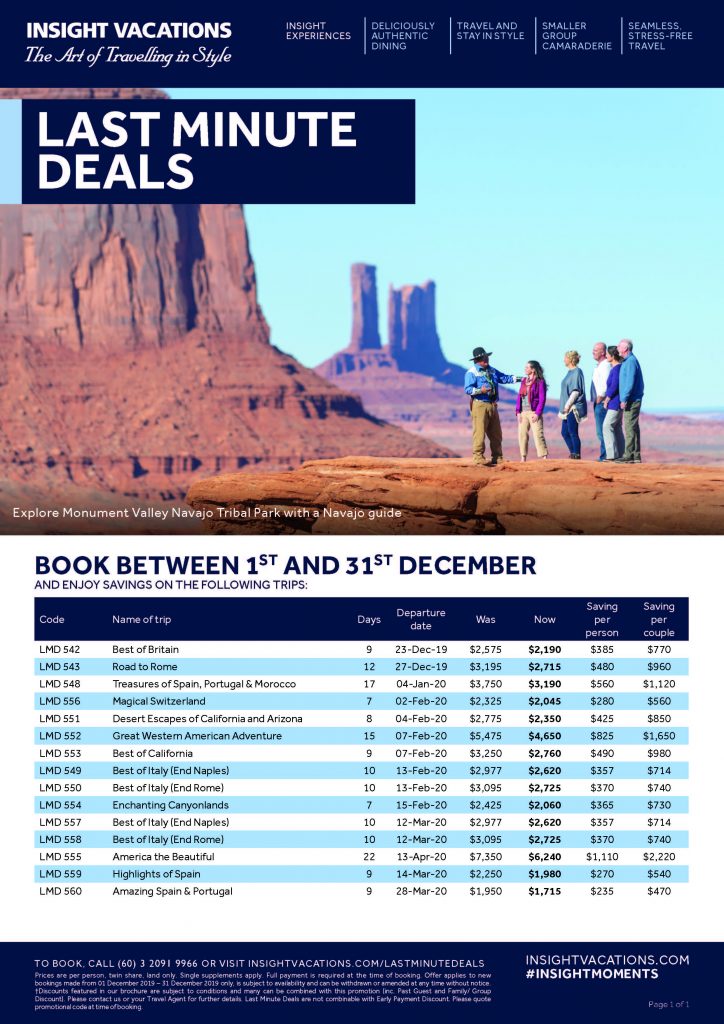 Insight Vacations CIT IV LMD December 2019