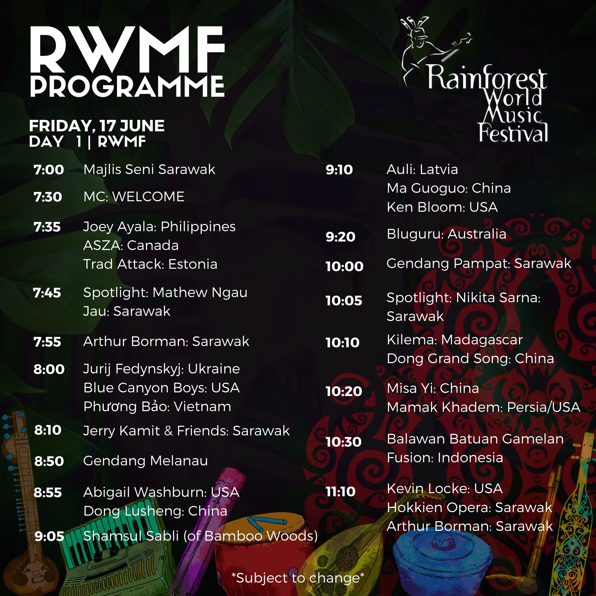 The Rainforest World Music Festival 2022 | Corporate Information Travel