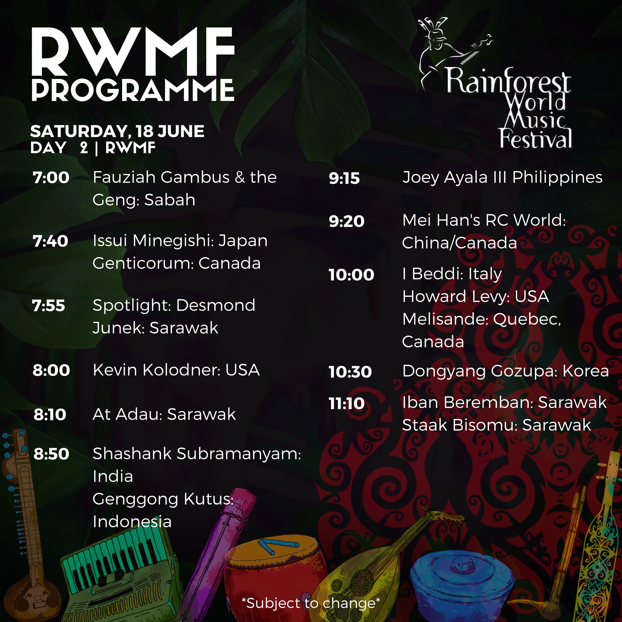 The Rainforest World Music Festival 2022 BRWMF DAY 2